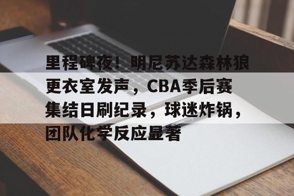 九游体育-里程碑夜！明尼苏达森林狼更衣室发声，CBA季后赛集结日刷纪录，球迷炸锅，团队化学反应显著的简单介绍